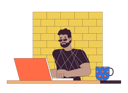 پیش‌نمایش فایل african-american-man-working-on-laptop-11506507 از پک شغل کارمندان اداری