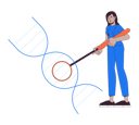 پیش‌نمایش فایل female-doctor-researching-dna-helix-11506469 از پک شغل کارمندان اداری