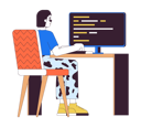 پیش‌نمایش فایل female-web-developer-at-work-11506485 از پک شغل کارمندان اداری