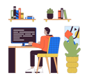 پیش‌نمایش فایل indian-employee-working-at-home-office-11506491 از پک شغل کارمندان اداری