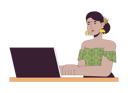 پیش‌نمایش فایل indian-woman-working-on-laptop-11506476 از پک شغل کارمندان اداری