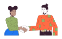 پیش‌نمایش فایل man-and-woman-handshake-s-11506466 از پک شغل کارمندان اداری