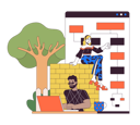 پیش‌نمایش فایل multiracial-team-developing-software-s-11506501 از پک شغل کارمندان اداری