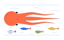 پیش‌نمایش فایل octopus-swimming-with-fish-school-s-11506509 از پک شغل کارمندان اداری