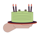 پیش‌نمایش فایل birthday-cake-with-frog-face-holding-11538428 از پک بزرگسالان با سایز پلاس