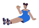 پیش‌نمایش فایل curvy-black-woman-holding-sandwich-11538437 از پک بزرگسالان با سایز پلاس