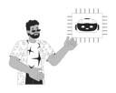 پیش‌نمایش فایل bearded-man-with-ai-microchip-11575625 از پک بزرگسالان فناوری هوش مصنوعی