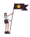 پیش‌نمایش فایل excited-fangirl-cheering-with-flag-11632023 از پک جهانی تیم همکاری