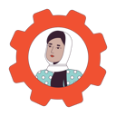 پیش‌نمایش فایل female-office-worker-in-hijab-11632016 از پک جهانی تیم همکاری