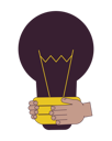 پیش‌نمایش فایل light-bulb-in-hands-11632002 از پک جهانی تیم همکاری