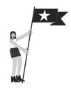 پیش‌نمایش فایل excited-fangirl-cheering-with-flag-11632124 از پک جهانی تیم همکاری