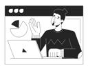 پیش‌نمایش فایل office-man-in-online-meeting-screen-11632086 از پک جهانی تیم همکاری