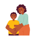 پیش‌نمایش فایل black-mother-hugging-preteen-son-11634890 از پک کودکان والدین