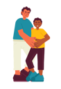پیش‌نمایش فایل latino-father-hugging-african-american-son-11634896 از پک کودکان والدین