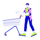 پیش‌نمایش فایل asian-man-pushing-shopping-cart-11732296 از پک کالاها اضافی استفاده از مشتریان
