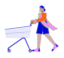 پیش‌نمایش فایل hindu-female-uses-shopping-cart-11732297 از پک کالاها اضافی استفاده از مشتریان