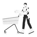 پیش‌نمایش فایل asian-man-pushing-shopping-cart-11732335 از پک کالاها اضافی استفاده از مشتریان