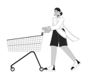 پیش‌نمایش فایل hindu-female-uses-shopping-cart-11732336 از پک کالاها اضافی استفاده از مشتریان