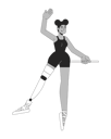 پیش‌نمایش فایل black-ballerina-with-leg-prosthesis-11872380 از پک افراد متنوع با معلولیت