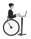 پیش‌نمایش فایل disabled-latin-american-man-working-on-laptop-11872378 از پک افراد متنوع با معلولیت