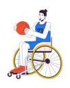 پیش‌نمایش فایل disabled-caucasian-man-playing-basketball-11872171 از پک افراد متنوع با معلولیت