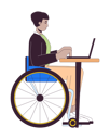 پیش‌نمایش فایل disabled-latin-american-man-working-on-laptop-11872187 از پک افراد متنوع با معلولیت