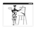 پیش‌نمایش فایل african-american-woman-conducting-art-lesson-online-11883425 از پک بزرگسالان چندنژادی شاد