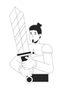 پیش‌نمایش فایل caucasian-man-holding-sword-11883419 از پک بزرگسالان چندنژادی شاد