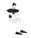 پیش‌نمایش فایل caucasian-man-knitting-11883416 از پک بزرگسالان چندنژادی شاد
