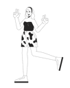 پیش‌نمایش فایل happy-european-woman-showing-peace-gestures-11883422 از پک بزرگسالان چندنژادی شاد