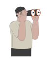 پیش‌نمایش فایل arab-man-looking-in-binoculars-11883307 از پک بزرگسالان چندنژادی شاد