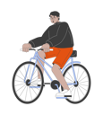 پیش‌نمایش فایل arab-man-riding-bicycle-11883320 از پک بزرگسالان چندنژادی شاد
