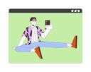 پیش‌نمایش فایل asian-man-blogger-with-smartphone-online-11883316 از پک بزرگسالان چندنژادی شاد