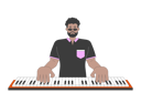 پیش‌نمایش فایل black-male-playing-piano-11883318 از پک بزرگسالان چندنژادی شاد
