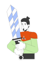 پیش‌نمایش فایل caucasian-man-holding-sword-11883309 از پک بزرگسالان چندنژادی شاد
