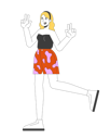 پیش‌نمایش فایل happy-european-woman-showing-peace-gestures-11883312 از پک بزرگسالان چندنژادی شاد