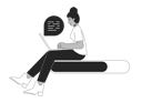 پیش‌نمایش فایل african-american-girl-typing-on-laptop-11904267 از پک نوارهای بارگذاری سیاه‌وسفید و خطای ۴۰۴