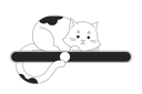 پیش‌نمایش فایل cute-playful-cat-under-11904272 از پک نوارهای بارگذاری سیاه‌وسفید و خطای ۴۰۴
