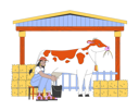 پیش‌نمایش فایل african-american-female-farmer-milking-cow-12218493 از پک صنعت کشاورزی