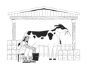 پیش‌نمایش فایل african-american-female-farmer-milking-cow-12218658 از پک صنعت کشاورزی