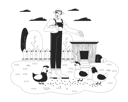 پیش‌نمایش فایل asian-man-feeding-chickens-12218663 از پک صنعت کشاورزی