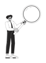 پیش‌نمایش فایل male-office-worker-with-magnifying-glass-12296477 از پک مدیریت محصول