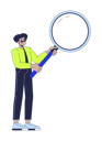 پیش‌نمایش فایل male-office-worker-with-magnifying-glass-12296252 از پک مدیریت محصول