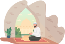 پیش‌نمایش فایل man-praying-quran-3601085 از پک فرهنگ عربی
