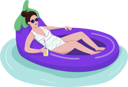 پیش‌نمایش فایل attractive-woman-in-sunglasses-3915269 از پک شناور افراد در تشک‌ها هوا