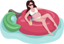 پیش‌نمایش فایل expectant-woman-in-sunglasses-3915279 از پک شناور افراد در تشک‌ها هوا