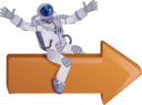 پیش‌نمایش فایل astronaut-sitting-on-arrow-3919889 از پک فضانورد