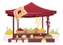 پیش‌نمایش فایل bazaar-awning-with-handmade-ceramics-4011067 از پک چادرها تجارت بازار