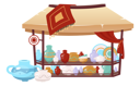 پیش‌نمایش فایل bazaar-awning-with-handmade-earthenware-4011063 از پک چادرها تجارت بازار