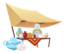 پیش‌نمایش فایل bazaar-awning-with-handmade-pottery-4011059 از پک چادرها تجارت بازار